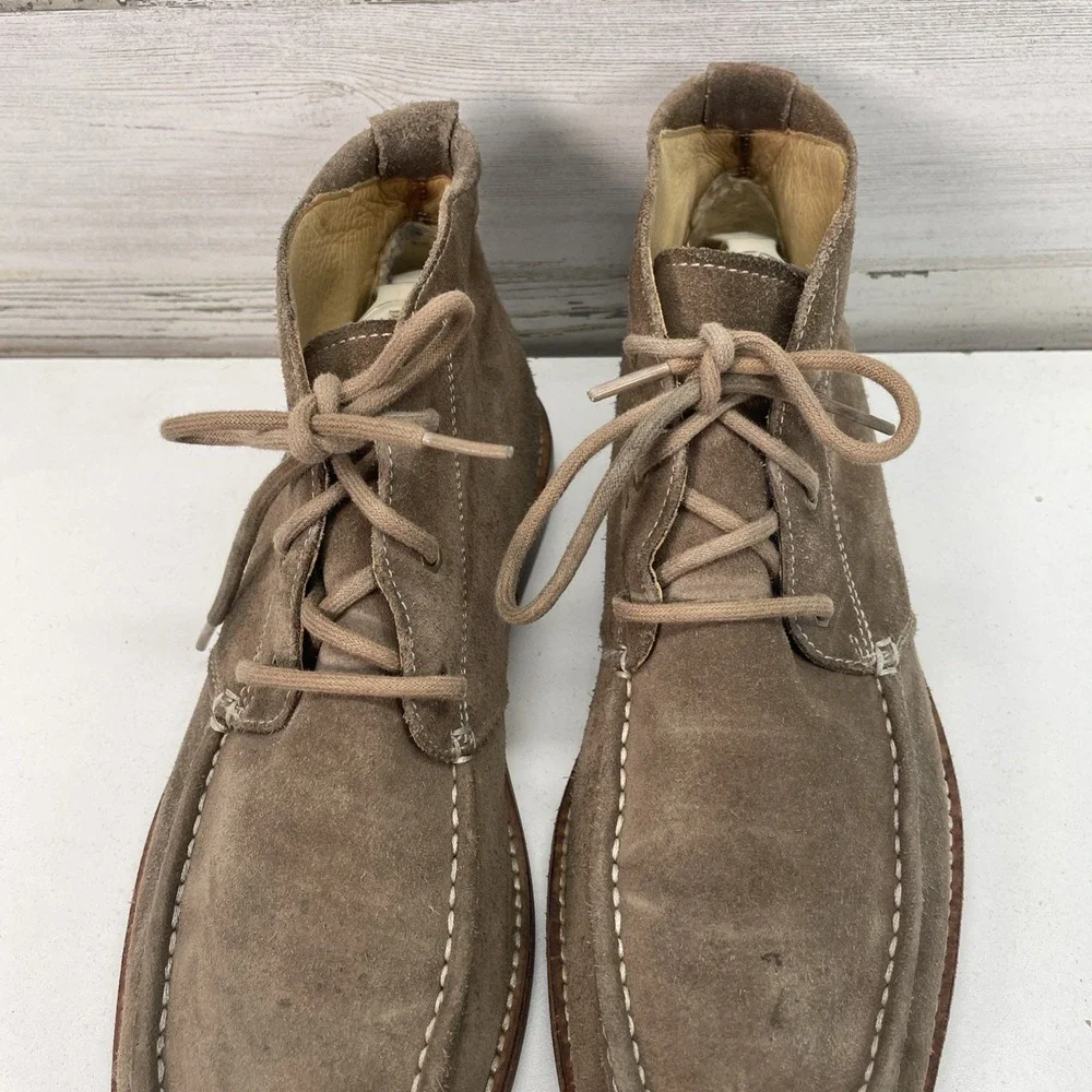 UGG Boots Via Lungarno Mens 9.5 Moc Toe Ankle Chukka 1000715 Brown Suede Lace Up